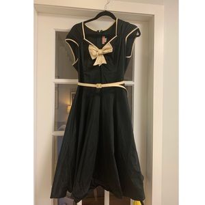 Black & Cream Plus-Size Heidi Pinup Dress